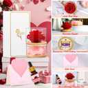 2 x Mother's Day Rose for Mom,Home Scent Rose Real Fragrance Rose Last,Eternal Flowers Rose Gifts for Women/Her/Mom/Wife Girlfriend,Perfect Decoration for Bedroom and Office. (Red)