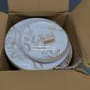 Antique Gold Floral Plates Combo 7"+10" Case of 128 (4 packs x 32)