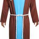 Adult Saint Joseph Costume Biblical Nativity Shepherd Outfit for Men Catholic Saint Halloween Costume (X-Large)