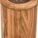 Food Jars & Canisters Acacia Wood Wooden Food Storage Jars Tree Of Life Engraved on Lid for Keeping Cookies, Coffee, Flour, Sugar, Rice (4.5" x 4.5" x 6")