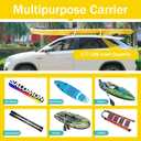 Soft Roof Rack Pads,Duty Universal Car Roof Racks System with 2 Tie Down Straps, 2 Tie Down Ropes, 2 Hood Loops and Storage Bag, for Surfboard, Kayak, Canoe, Heavy