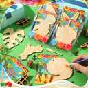 Saypacck 24 Pcs Party Favors Wooden Painting Craft Kits Birthday Party Supplies with Organza Bag for Goodie Bags Fillers Adult Thank You Gifts(Hawaii)