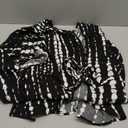 Cuffbow Long Beach Coverups for Women Kimono Boho Open Front Swimsuit Loose Beach Casual Caftan Dress Beachwear Cardigans (Black White)