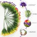 Homsunny Artificial Flowers for Outdoors Spring Summer Decoration,12 Bundles Silk Colorful Flower UV Resistant Look Real Faux Flowers for Front Door Garden Patio Balcony Yard Home