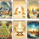 Religious Christmas Cards, Christian Christmas Cards with Envelopes, Nativity Christmas Cards, Keepsake Religious Gift 5"x7" (Biblical Christmas Set)