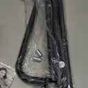 Room Darkening Curtain Rods for Windows, 28 to 53 Inches Splicing Construction Drapery Rod, 1" Adjustable Blackout Wrap Around Curved Curtains Rod, Wall Mounted Ceiling Mounted, Matte Black