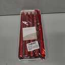 Horizon Candles - Pack of 10 Unscented Straight Candles, 9.84 Inches Tall, 10-Hour Burn Time, for Christmas, Father Day, Weddings, Romantic Dinners, and Parties, Metallic Red