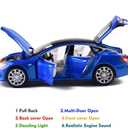 gidoyi Toy Car Model S Alloy Model Cars Pull Back Vehicles 1/32 Scale Car Toys for Toddlers Kids (Blue)