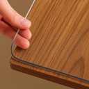 NECAUX 12 x 16 Inch 1.5mm Thick Clear Table Protector, Plastic Tablecloth PVC Waterproof Table Cover Protector Vinyl Desk Pad Mat for Coffee Table End Table Night Stand Dresser Vanity Makeup Decor