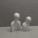 Quoowiit Abstract Couple Sculptures for Home Decor, Romantic Lover Statue for Shelf Decor Office Decor Table Decorations for Living Room Bedroom, Gifts for Anniversary Valentine Birthday (White-Large)