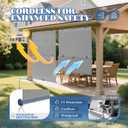 ECOOPTS Roller Shades 4'W x 6'L Patio Sun Shade Outdoor Roller Blinds Roll Up Blinds for Patio Porch Backyard Gazebo Deck Balcony (Light Grey)