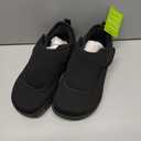 Women's Orthopedic Diabetic Wide Walking Shoes: Arch Support Orthotic Ankle Foot Pain Relief Neuropathy High Arch Slip On, Plantar Fasciitis Bunions Recovery Outdoor Driving Loafers Black Size 7W