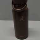 Hydro Flask Water Bottle - Insulated Stainless Steel - Wide Mouth Flex Straw Lid, Non Spill, Leakproof and Refillable in 32 Oz Chocolate Rose Gold