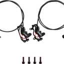 Z00M HB876 4-Pistons Hydraulic Disc Brake Set, MTB Hydraulic Brakes Left Front 850mm Right Rear 1450mm Bicycle Hydraulic Brake Kit for eBike, Mountain Bike, Road Bike, Fat Bike(Pre-Bled)
