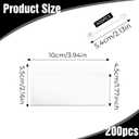 200 Pcs Plastic Wire Shelf Label Holder, 4" x 2.2" Clear Wire Rack Labels, Retail Price Label with Double Snap Lock Closure, Reusable Basket Labels Clips for Storage Bins, Market, Retail Shop, Pantry