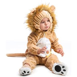 HSCTEK Baby Lion Onesie Costume, Unisex Infant Baby and Toddler Hooded Bodysuit 0-4T (6-9 Months)