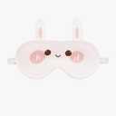 Orose Kids Silk Sleep Mask Cute Adjustable Original Design for Boys & Girls, Double-Sided Mulberry Silk, Cartoon Pattern, Toddler Eye Mask (Rabbit)