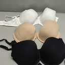 Fruit of the Loom Womens Smooth Cotton T-Shirt Bra - Ultra-Soft, Flexible, and Invisible Under Tees (42C, Pack of 3)