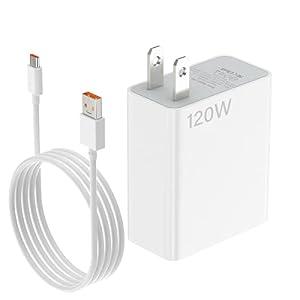 120W Fast Wall Charger Block 100W 90W Compatible for Xiaomi 17 15 14 13 12 14t 13t 12t 12s Pro Lite Redmi Note k80 K70 K60 K50 12 11 Pro Plus Black Shark 4 5 Poco F4 Gt 6A USB C Cable