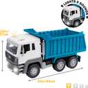 Driven by Battat Dump Truck Toy, Lights and Sounds, Standard Size, Trucks, 1: 16 Scale