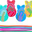 4 Pcs Easter Bunny Sensory Activity Board Toys Double-Side Silicone Fidget Toy for Kids Boys Girls Calming for Anxiety Easter Basket Stuffers Party Favors Gifts