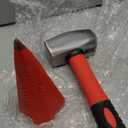 3.5 lb Felled Manual Log Splitter Wedge with 2.5 lb Hammer Diamond Wedge 4 Direction Splitting Wood Splitter for Tree Felling, Wood Chopping, Gardening, Camping, and Outdoors