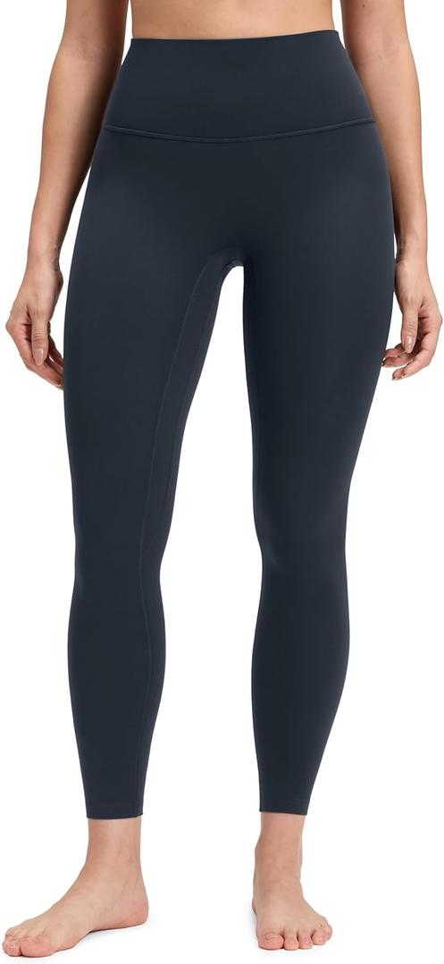 CRZ YOGA Butterluxe No Front Seam Yoga Leggings 25" - High Waisted Womens Lounge Pants Pilates Workout Athletic Buttery Soft (Small, True Navy)
