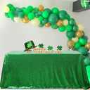 B-COOL Green Tablecloth Christmas Green Sparkle Tablecloth 8.5ft Sequin Table Cloth Shimmer Fabric for Bridal Baby Shower Decorative St. Patrick's Day Buffet Parties, 60x102inch