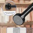 No Drilling Closet Rods for Hanging Clothes, Non Slip Tension Rod with Heavy Duty Clothes Hanging Rod, 17-28 Inches Adjustable Spring Closet Rod for Closet Wardrobe Bathroom Laundry RV, Black