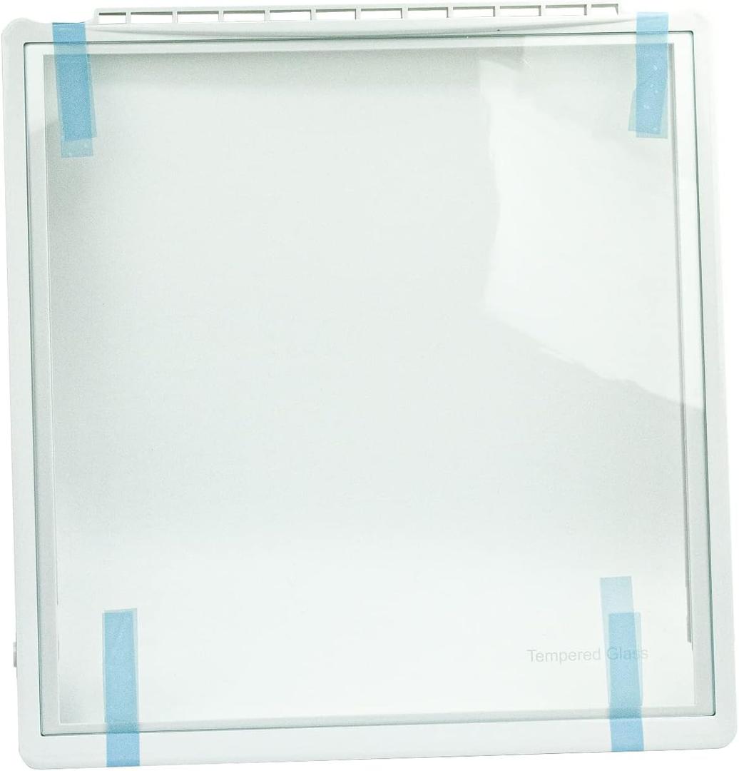 Upgaded 241969501 Shelf Frame and 240443384 Refrigerator Glass Crisper Cover for frigidaire, Replaces AP4433007,1512992,PS2363832 (Grey)