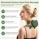 Cordless Neck Massager with Heat,Bionic Heated Massager,Portable Shiatsu Neck and Back Massager with Fingers,4D Kneading & Deep Tissue Massage for Neck and Shoulder,Design for Pain Relief and Muscle