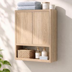 VANIRROR Bathroom Wall Cabinet W/Push-Latch Doors, Over the Toilet Storage, 24 x 9.3 x 30 inches