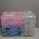 Covzoe 6 Pack Plastic Organizer Box with Adjustable Dividers, 2 Layer Bead Jewelry Organizer with 8 Large Grids, Clear Office Supplies Storage Case Snackle Container for Art DIY Crafts Fishing Tackles