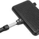 Hemoton Double-Sided Non-Stick Sandwich Maker Pan Aluminum Frying Pan for Breakfast Grilled Cheese and Campfire Cooking