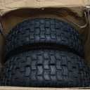 16x6.50-8 Riding Lawn Mower Rubber Tire and Wheel, 2 Pcs Replacement 16x6.5-8nhs Garden Tractor Lawnmower Tyre, Bearing Bore 3/4" & 5/8", 3"-4.5" Centered Hub