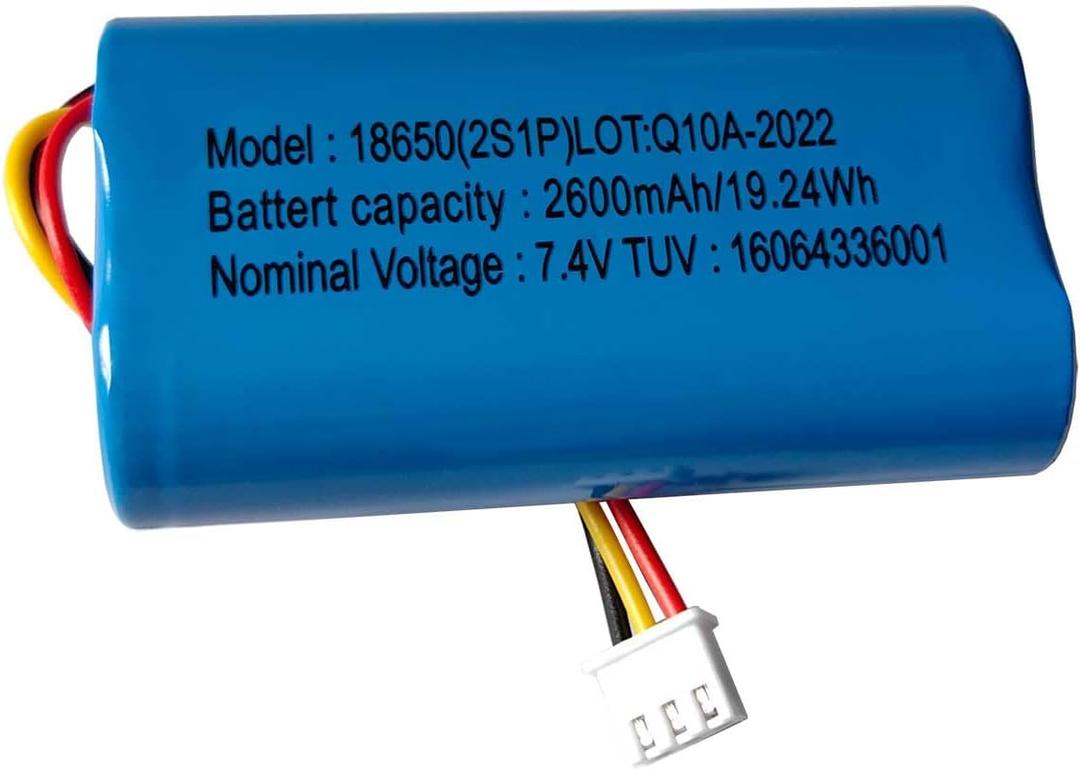 AOLIKES 18650 2s1p 2600mAh 7.4v Rechargeable Lithium-ion Battery with XH2.54/3p Plug Connector /5C Cells, Support Fast Charging - 1 Pack