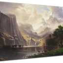 QBQT Sierra Nevada Mountains California Landscape Extra Large Artwork Living Room Bedroom Office Wall Art Fantasy Canvas Painting for Home Decor Frame 20x40inch