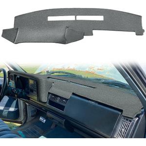 Dash Cover Mat for Chevy Chevrolet Silverado/GMC Sierra C1500 C2500 C3500 K1500 K2500 K3500 Pickup Truck 1988-1994, 1992-94 GMC Yukon/Chevy Blazer Suburban Dashboard Pad Carpet(88-94 Dark Gray) Y25