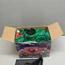 8ft Christmas Inflatables Dinosaur Outdoor Decorations with Bright LED and Disco Light, Santa Claus Riding Dinosaur Holding Gift Box, Outside Blow Up Decor for Xmas Holiday Party Yard Garden