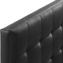 Modway Lily Tufted Faux Leather Upholstered Queen Headboard in Black