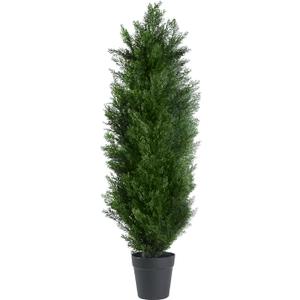 3FT Artificial Topiary Cedar Trees, Fake Cedar Plant with Pot for Indoor Outdoor Decor, Faux Greenery Potted Tree, UV Resistant Artificial Plants for Home Garden Office Porch