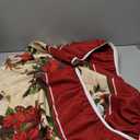 bnhjsdw Elastic Round Tablecloth - Fit for 36-44” Tables, Christmas Round Fitted Table Cloth with Elastic Edge, Water Resistant Washable Table Covers for Dining Room, Party & Kitchen Decor (Red-Xmas Flowers)