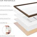 2 x 8x10 Picture Frame, Solid Oak Wood 8 x 10 Photo Frame with Mat to 5x7(Openning Size is 4.5x6.5), 10x8 Picture Frames for Wall and Tabletop Display, Natural Oak 8x10 Frame