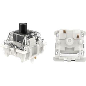 GATERON G Black Pro 3.0 Keyboard Switches, Pre-lubed 5 pin 60gf 5 Pin RGB LED Linear for MX Mechanical Keyboard (35PCS)