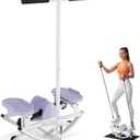 Rock Stepper for Exercise at Home, Rocking Stepper Side to Side | Rocker Stepper with Resistance Bands & Handlebar for Full Body Workout, Lateral Stepper Exercise Machine (Utility Patent)