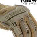 Mechanix Wear: M-Pact Tactical Gloves with Secure Fit, Touchscreen Capable Safety Gloves for Men, Work Gloves with Impact Protection and Vibration Absorption (Brown, Small)