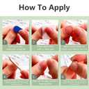 2 x Press on Nails Medium Almond French Tip Fake Nails Flower Leopard Print Designs False Nails Full Cover Glossy False Nails for Women Manicure Nail Art Decoration-size S