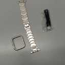 Mesime Compatible for Apple Watch Band with Screen Protector Case, Jewelry Replacement Bands 46mm 45mm 44mm 42mm 41mm 40 mm 38mm 2 Pack Protective Cover for iWatch Series 11/10/9/8/7/6/5/4/3/2/1/SE Women