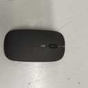 Wireless Bluetooth Mouse, Rechargeable, LED, Silent, Ultra-thin Design (Bluetooth 5.2 and 2.4GHz USB Receiver) | Portable Computer Mouse for Laptops, iPads, MacBooks and Apple Devices (Black)