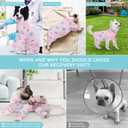 Dog Surgery Suit Long Sleeve, Dog Recovery Suit Female Male with Zipper Closure Post Spay, Neuter, Dog Onesie Shedding Suit Full Coverage Bodysuit (Pink, XL)